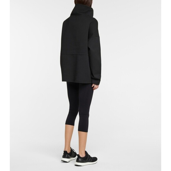 Varley Sweatshirt Womens Small Black Barton Sweat Double Face Stretch Soft Cinch - Picture 2 of 8